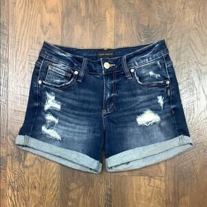 Silver Jeans Co. Distressed Cuffed Jean Denim Shorts